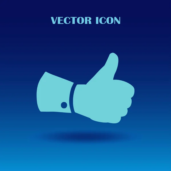 Vector thumb up icon, Flat icon vector illustration. — Stock Vector