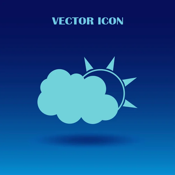 Web-Symbol. Sonne und Wolken — Stockvektor