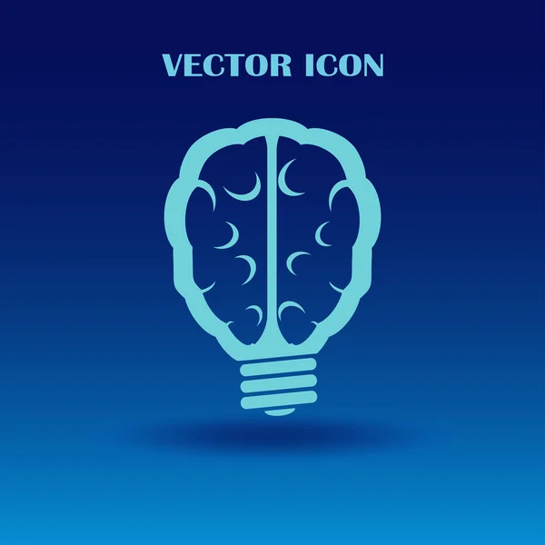 Cerebro logo vector icono — Vector de stock