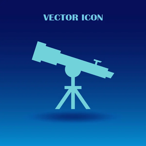 Telescopio vector icono, ilustración sólida — Vector de stock