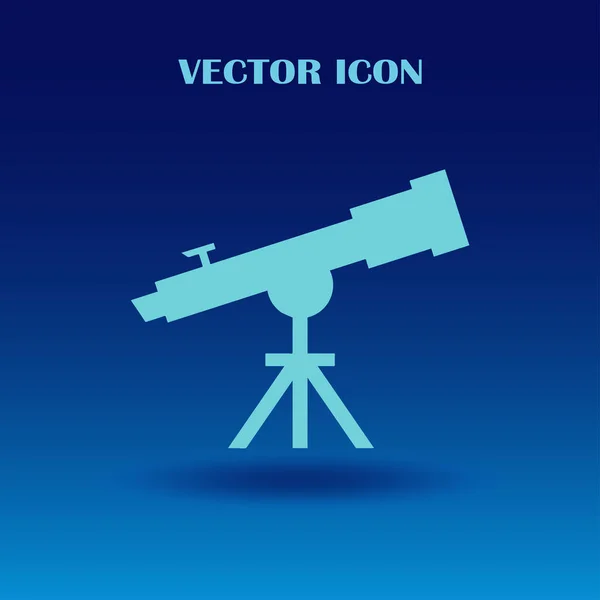 Telescopio vector icono, ilustración sólida — Vector de stock