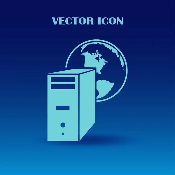 Ícone monitor de computador. Símbolo de PC plano. Ilustração vetorial, EPS10. — Vetor de Stock