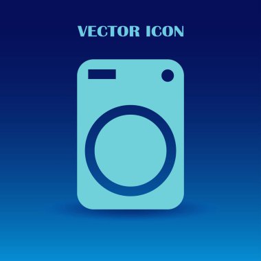 Çamaşır makinesi simgesi. Cihazı vektör simgesi. Çamaşır makinesi simge vektör. Vektör görüntü.