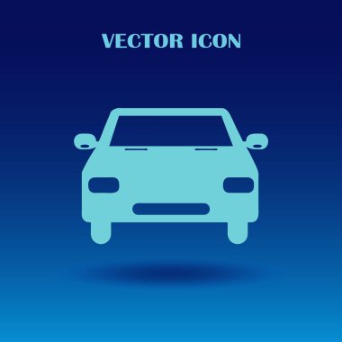 Vektör araba düz simgesi