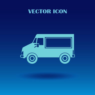 Vektör araba düz simgesi