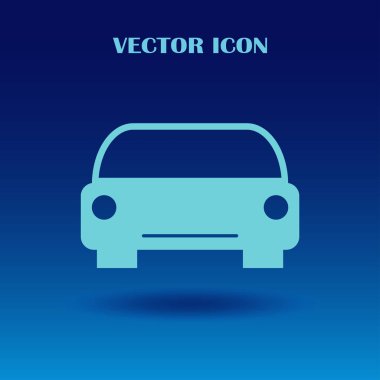 Vektör araba düz simgesi