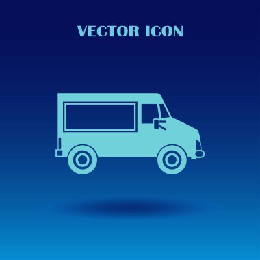 Vektör araba düz simgesi