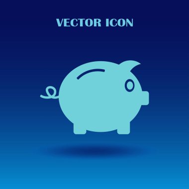 Kumbara. Anahat tarzı tamamen ölçeklenebilir vektör simgesi.