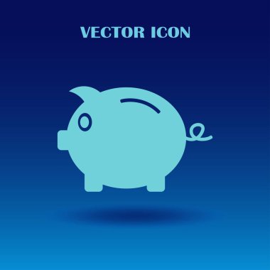 Kumbara. Anahat tarzı tamamen ölçeklenebilir vektör simgesi.