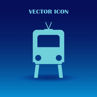 Tren simge vektör, Modern ulaşım işareti, Web sitesi, sosyal medya, kullanıcı arabirimi, mobil uygulaması, Eps10