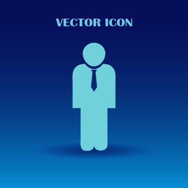 Adam düz vektör simgesi