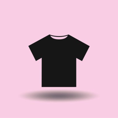 T-shirt simgesi düz vektör.