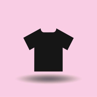 T-shirt simgesi düz vektör.