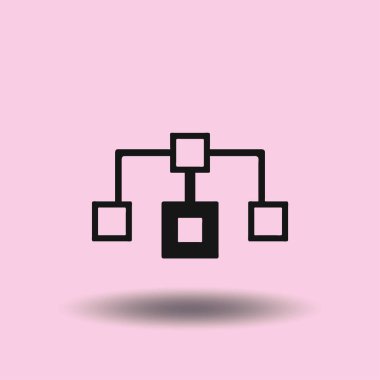 Akış şeması simge vektör.