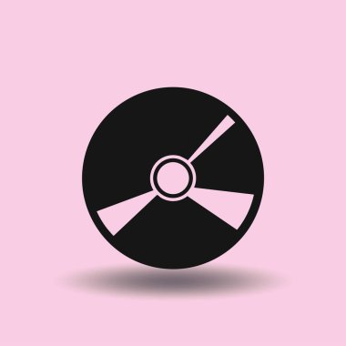 CD düz vektör çizim