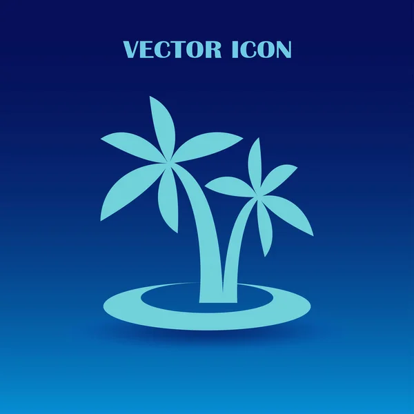 Silhouette réaliste de palmier — Image vectorielle