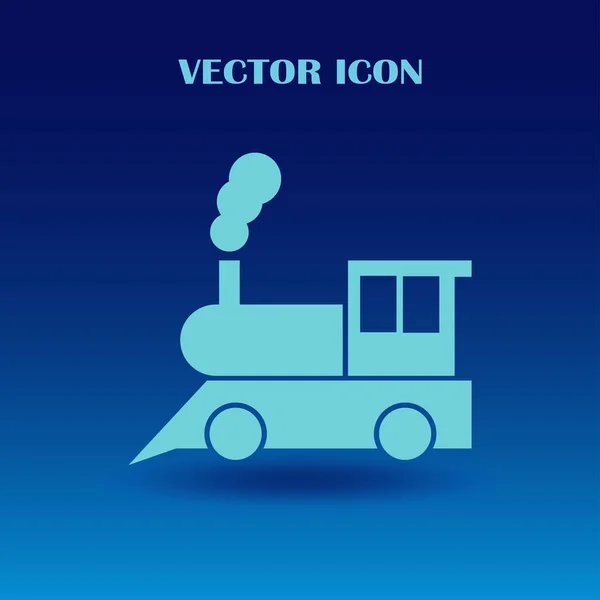 Tren simgesi: eski klasik buhar motoru lokomotif piktogram — Stok Vektör