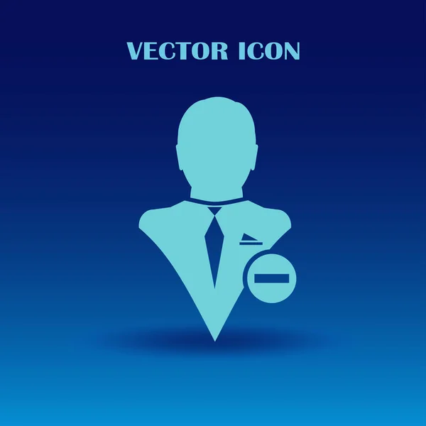 User profile sign web icon with delete glyph. Vector illustration design element eps10 — Stock Vector
