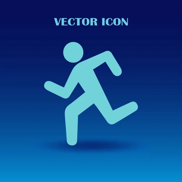 Бегущий человек икона изолирован фон, векторное искусство . — стоковый вектор