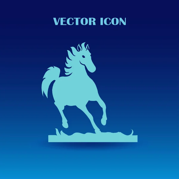 Running horse silhouette. Vector illustration. — Stock Vector