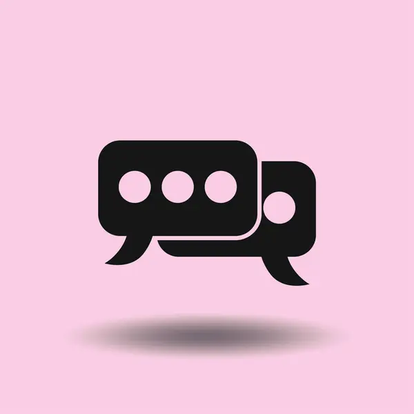 Chat icon, vector illustration. Flat design style — Stock Vector
