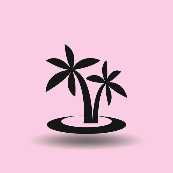 Realistické palm tree silueta — Stockový vektor