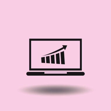 laptop kar kavramı. vektör çizim