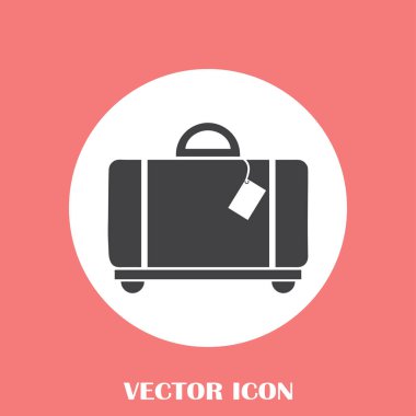 Evrak çantası ikonu, vektör illüstrasyonu. düz tasarım biçimi