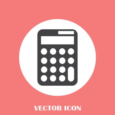 Hesap makinesi simgesi, vektör illüstrasyonu. düz tasarım biçimi