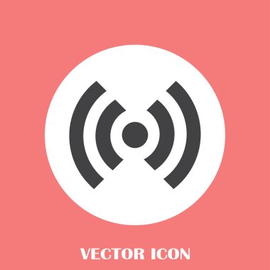 WiFi simge vektör, kablosuz Internet işareti, düz stil grafik ve web tasarımı için