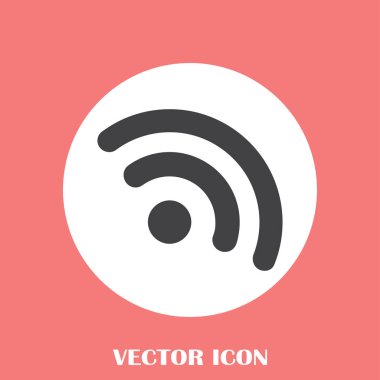 WiFi simge vektör, kablosuz Internet işareti, düz stil grafik ve web tasarımı için