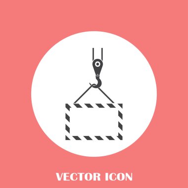 ekibimizi vinç kanca, kaldırma çalışmaları, tesisat işleri, Bina, tamamen düzenlenebilir vektör görüntü