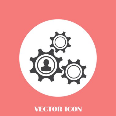 antika arka plan vektör sanat ile dişli simgesini