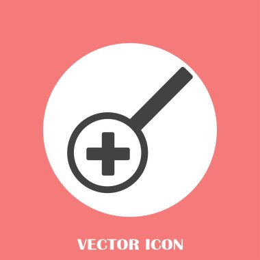 Büyüteç camı. Arama simgesi. Vektör çizim.