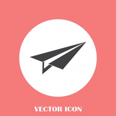 Uçak simge vektör, katı logo illüstrasyon, sembol