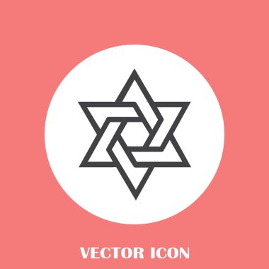 Davut'un yıldızı. Simge vektör