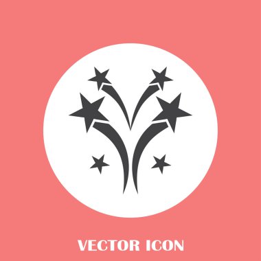 Havai fişek satırı simgesi, anahat vektör işareti