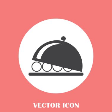 tabağı simge vektör çizim.