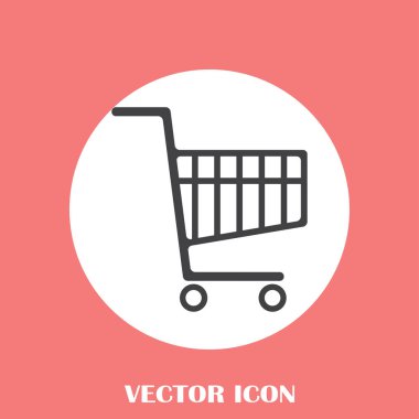 Alışveriş sepeti ikonu. vektör illüstrasyonu