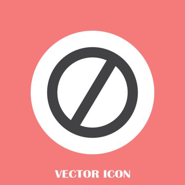 Hiçbir işaret düz simgesi