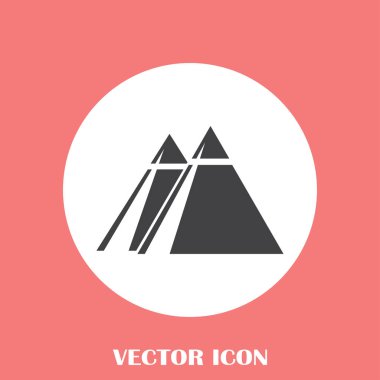 Piramit vektör web simgesi