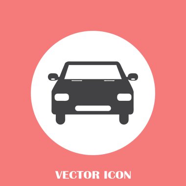 Araba icon.car simge vektör. Vektör çizim.