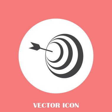 Hedef simgesi, web tasarımı için vektör çizim