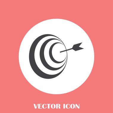 Hedef simgesi, web tasarımı için vektör çizim