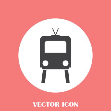 Tren simge vektör düz tasarımı
