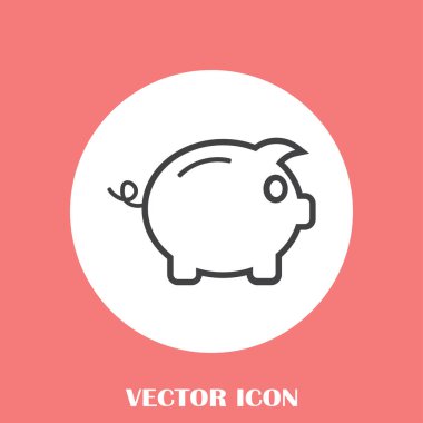 Kumbara simge vektör, borç, para, tasarruf, tasarruf