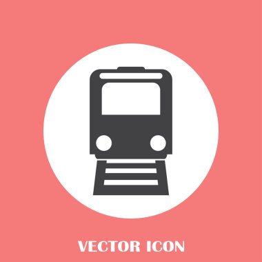 Tren simge vektör düz tasarımı