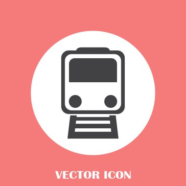 Tren simge vektör düz tasarımı