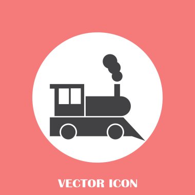 Tren simge vektör düz tasarımı