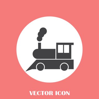 Tren simge vektör düz tasarımı